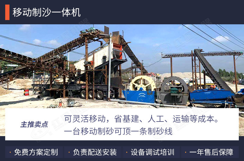 一台移动制砂可顶一条制砂线